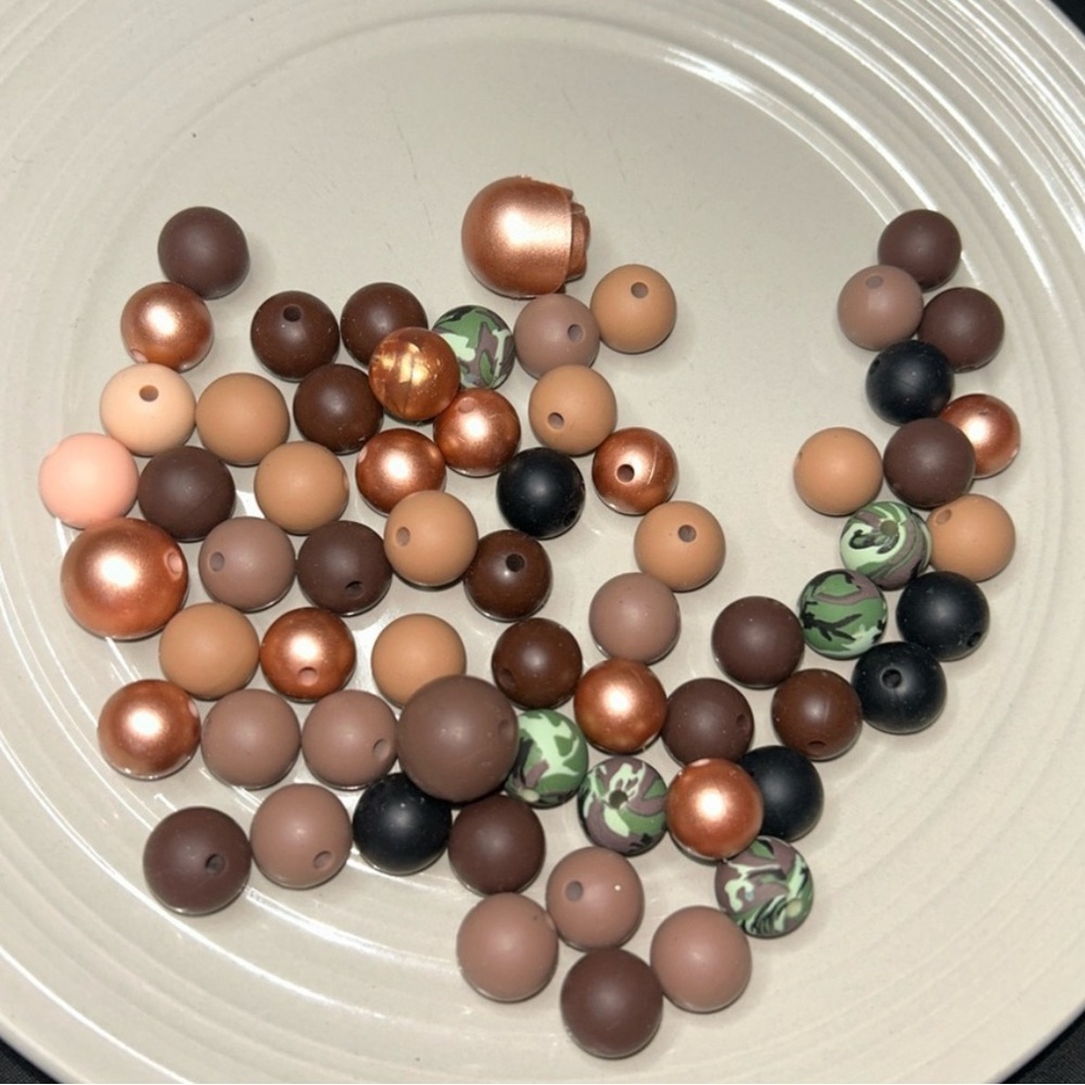 Assorted Brown and Copper Craft Beads